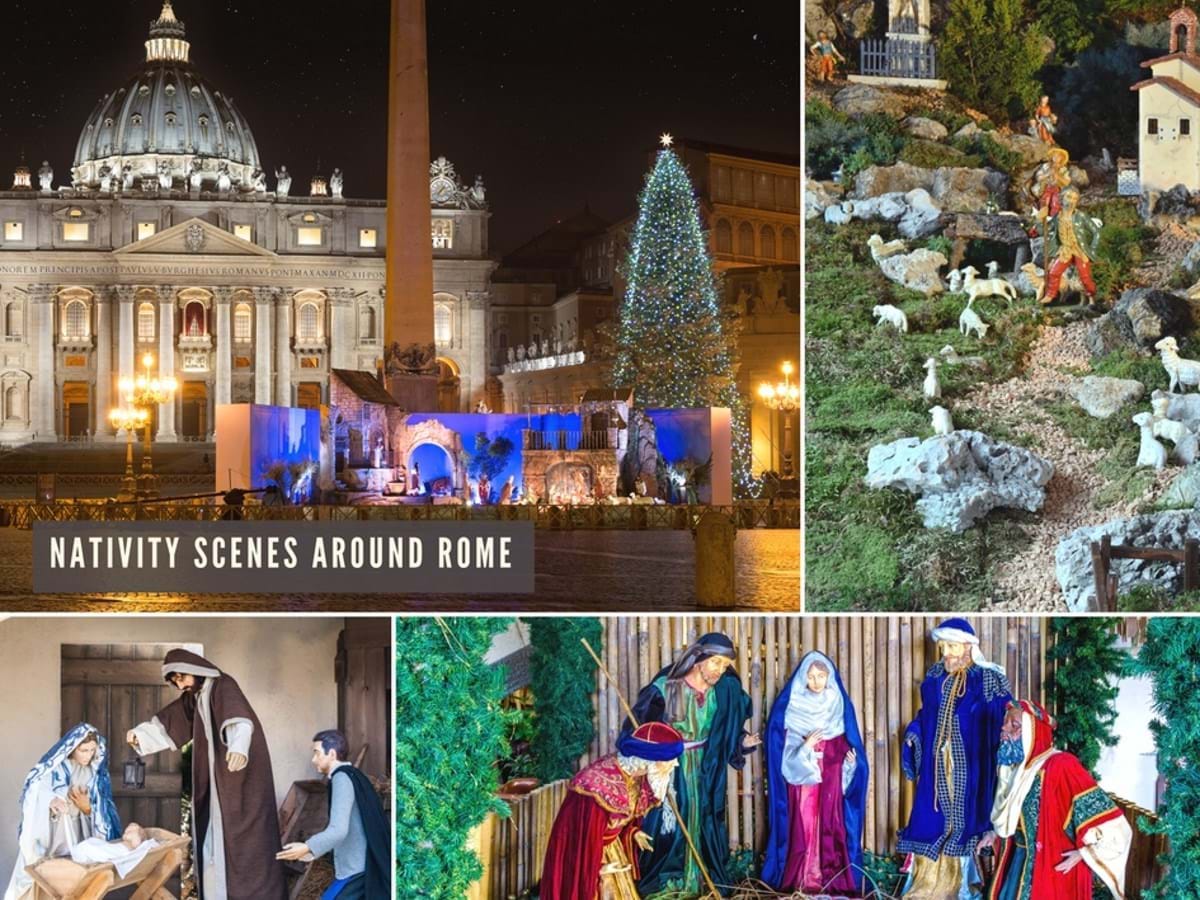 Nativity Scenes from around Rome and St. Peter's Basilica