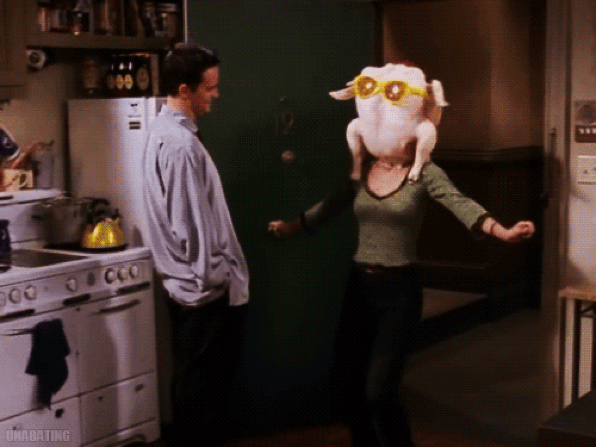 Monica Geller's Thanksgiving Turkey Dance