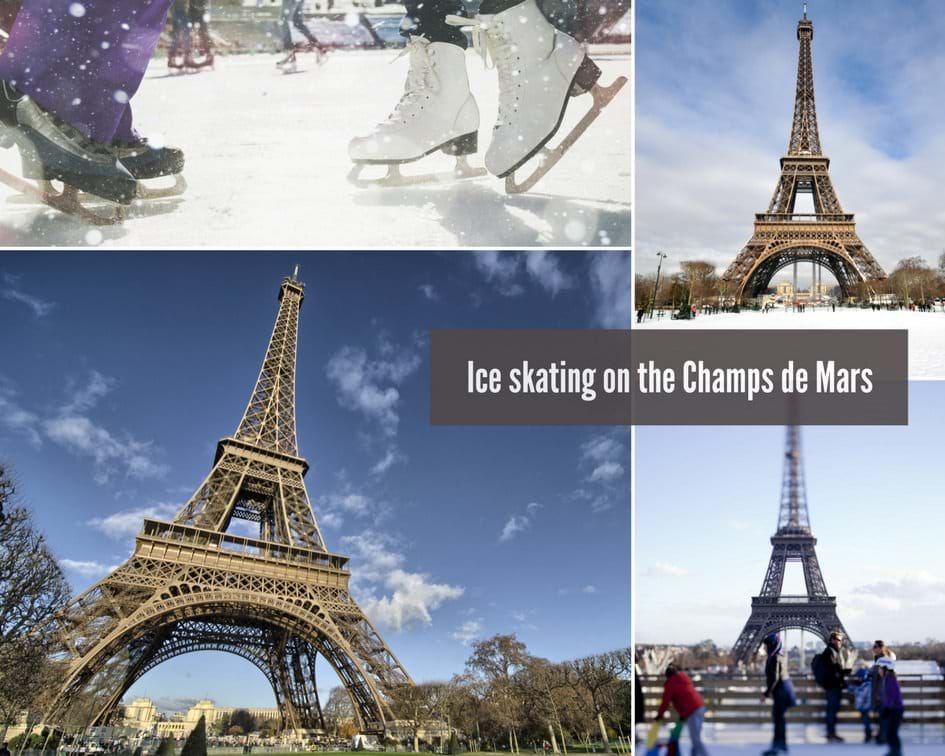 Ice skating on the Champs de Mars