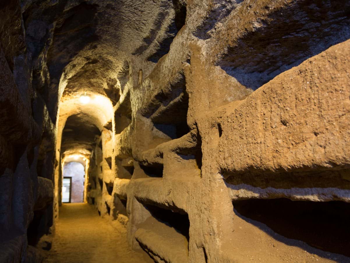 Corridor in the Rome Catacombs