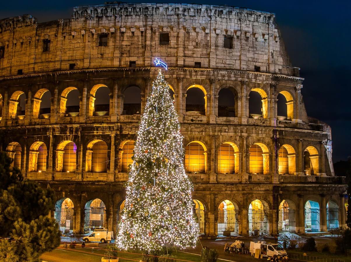 The Colosseum at Christmas time